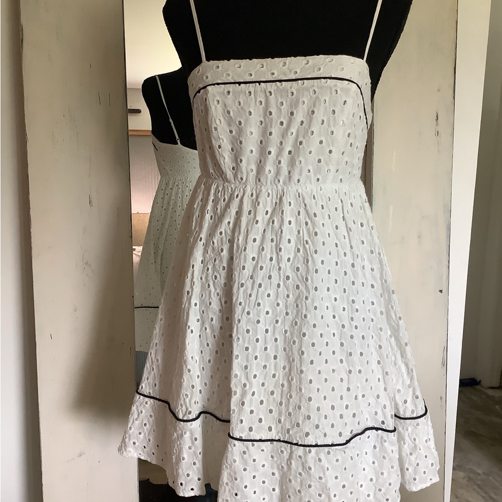 Miami White Dress with Black Accents